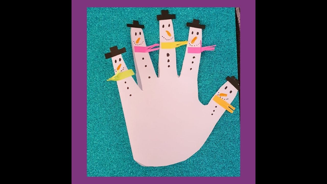 Snowman handprint card