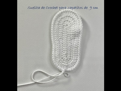 Suelita crochet 9 cm (70 puntos) Paso a Paso