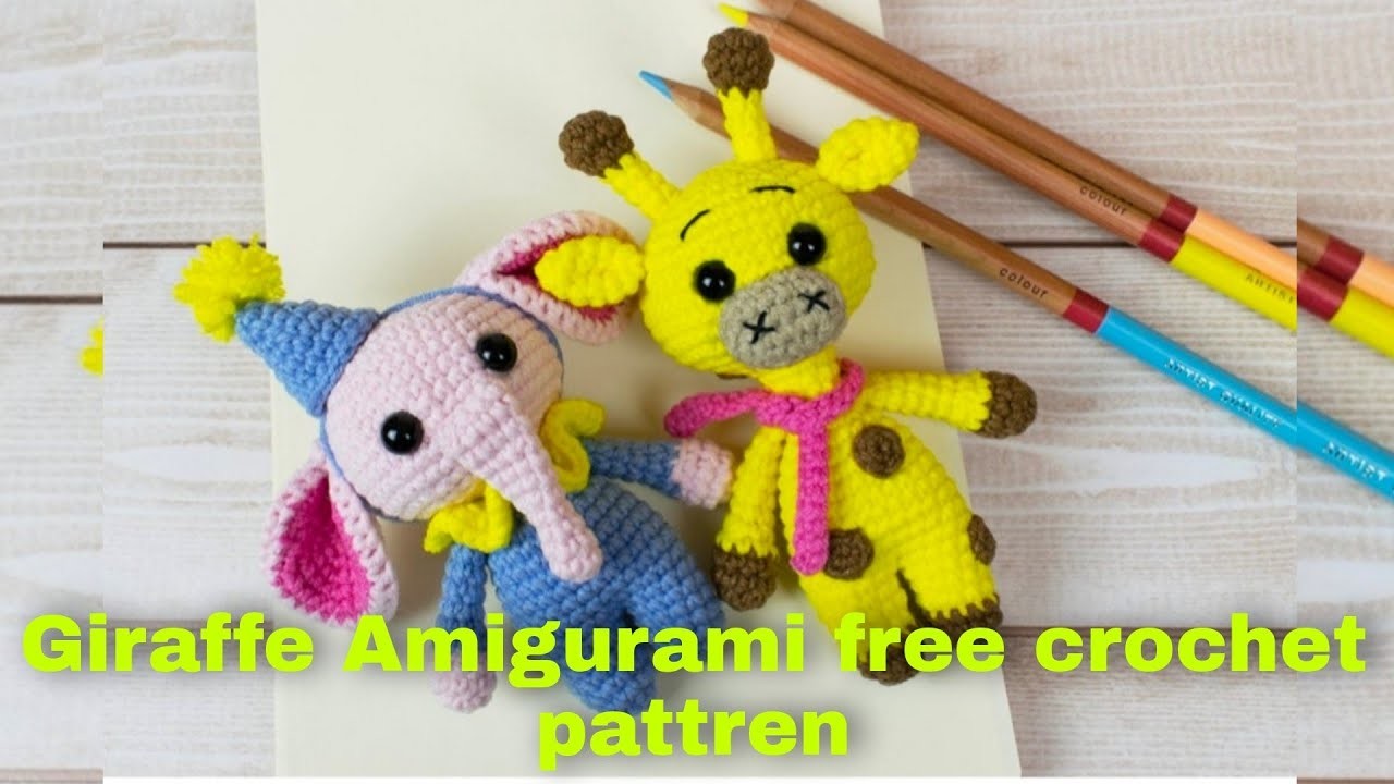 Amigurami giraffe free crochet pattren||Amigurāmi jirāphe ucita krōceṭ pyāṭren