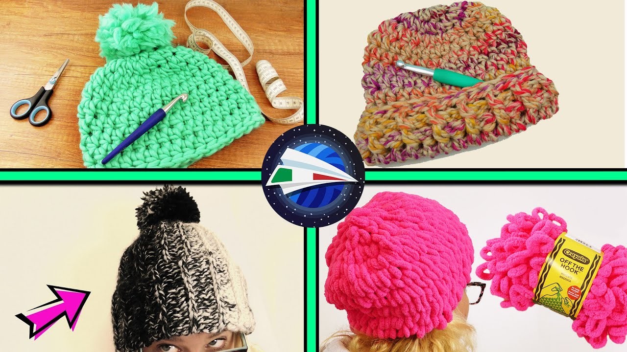 Idee per cappelli invernali all'uncinetto | Crea i tuoi grandi cappelli