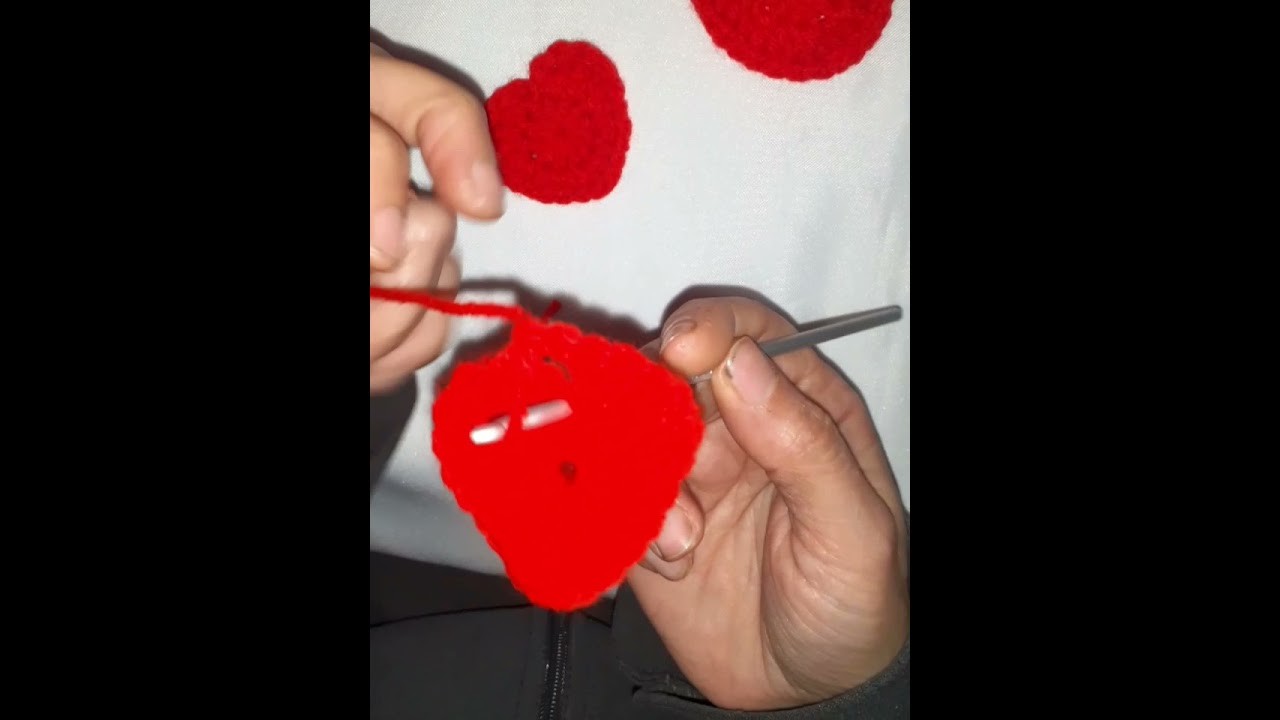Cuore uncinetto (heart crochet) tutorial passo passo. .#uncinettofacile #cuore #sanvalentino