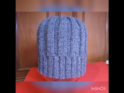 151-Doppio cappello(cappello con fodera di lana) ai ferri. N-151