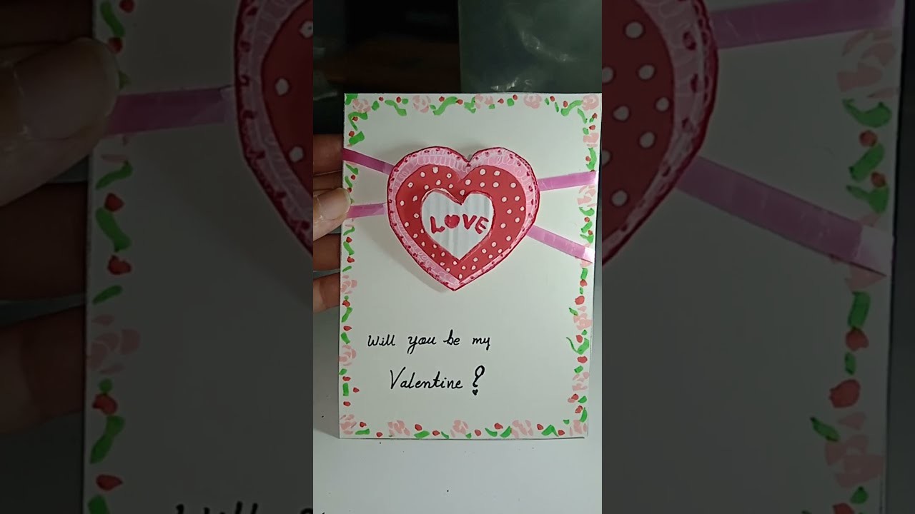 Valentine's day card#shabby chic#handmade card