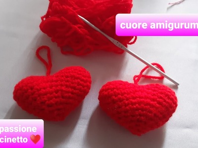 Come fare un cuore amigurumi ♥️ heart crochet . tutorial passo passo #cuore  #uncinetto