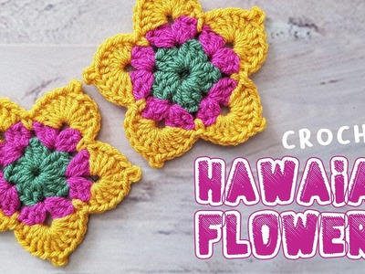 Fiore hawaiano hawaian flower a crochet