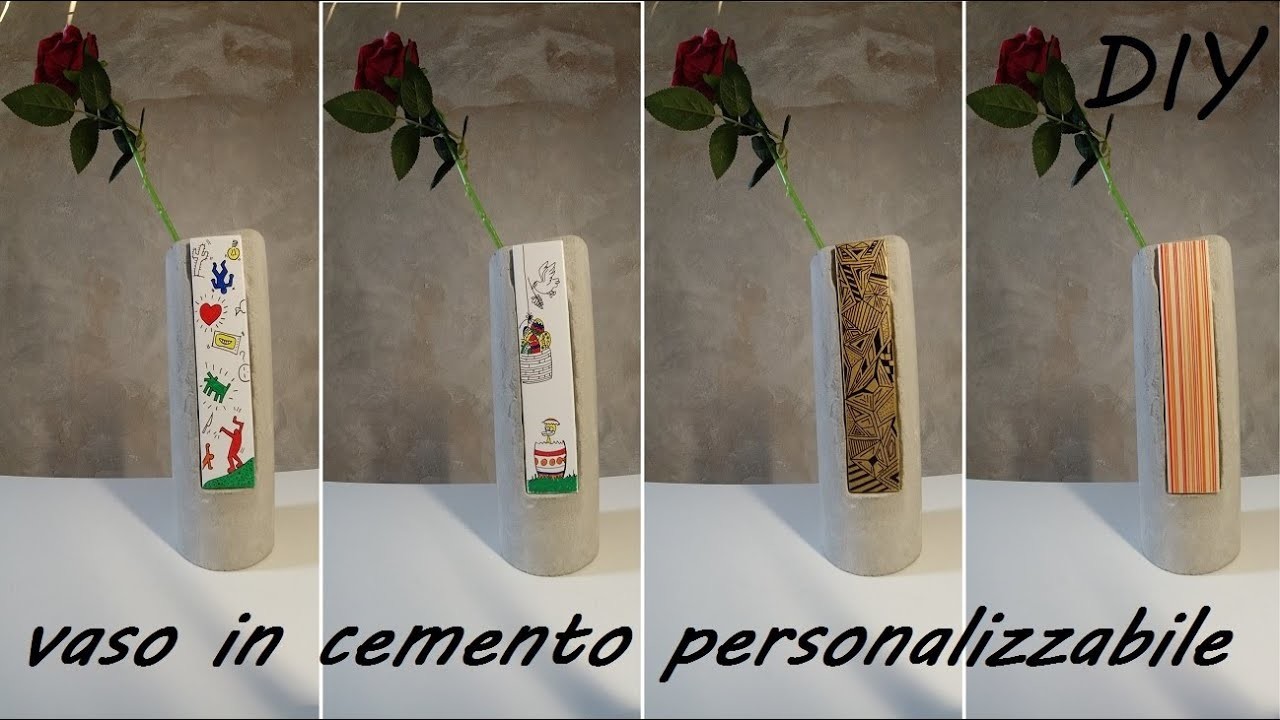 Vaso in cemento fai da te personalizzabile - DIY
