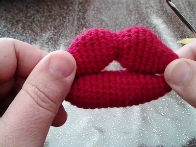 Bacio-labbra ad uncinetto,crochet kiss-lips