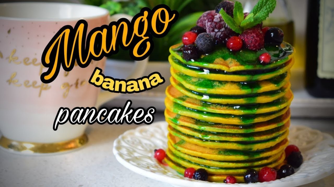 Mango pancakes (vegan) | Clatite americane cu mango | Anabela Ciobotaru