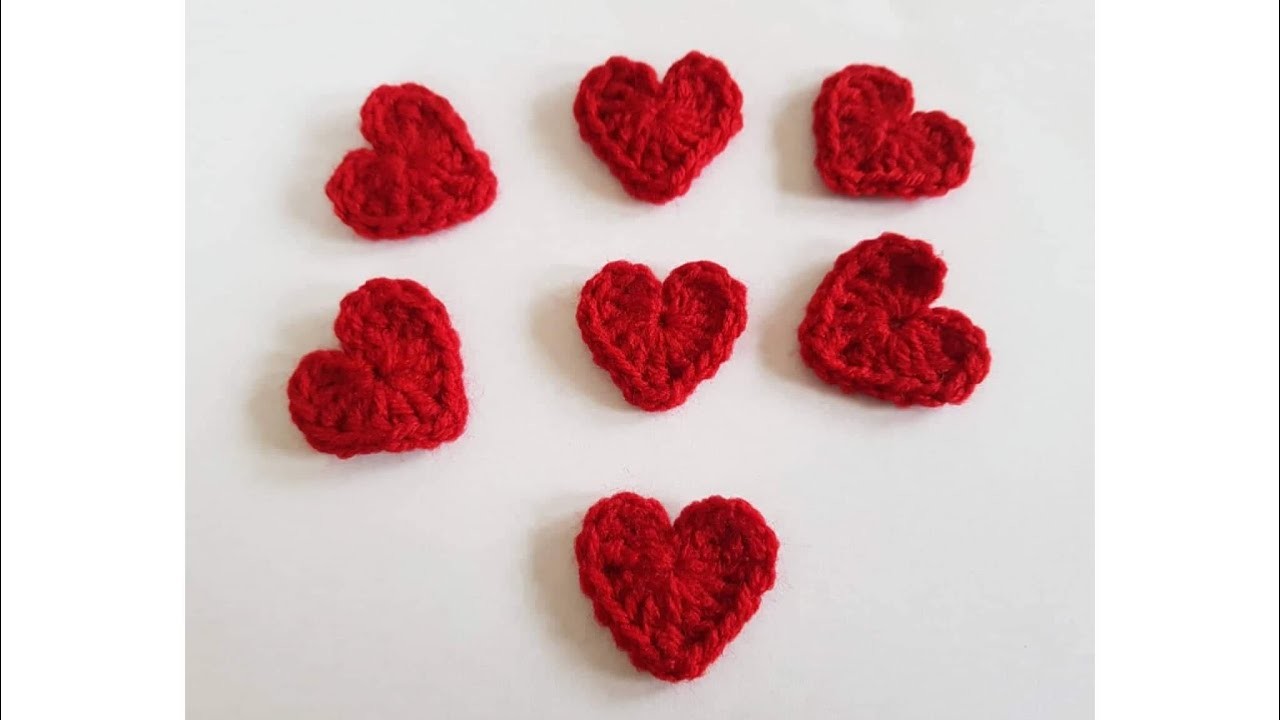 TUTORIAL: Come realizzare un cuore ad uncinetto.Cuore ad uncinetto facile passo passo.crochet heart!