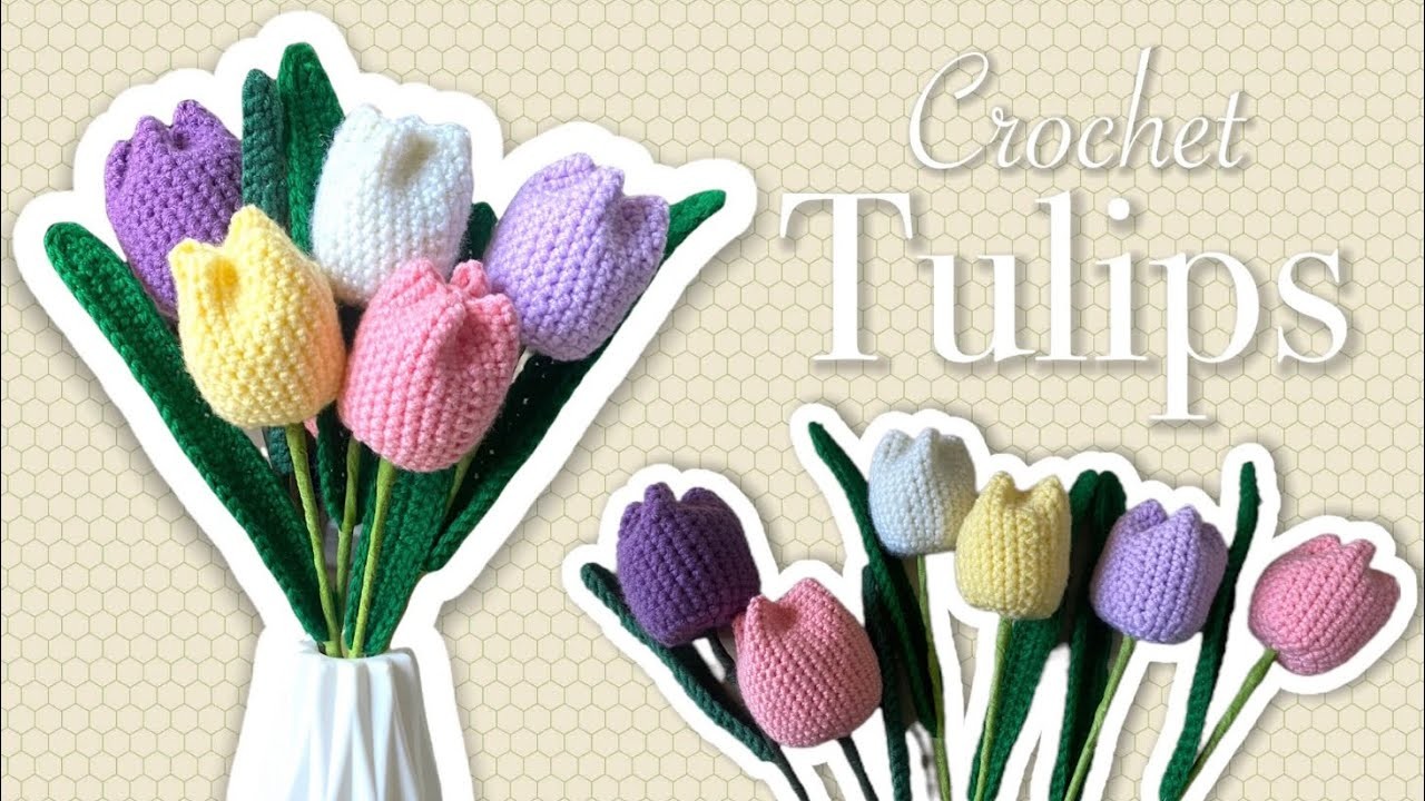 Crochet Tulip Flower | Amigurumi Tulip | Easy Crochet Tulip Tutorial