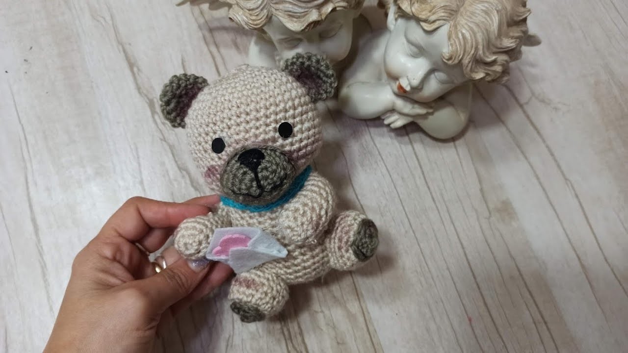 Amigurumi orsetto orso Teddy San Valentino thun  oso bear