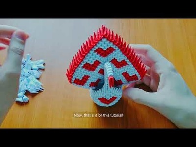 Tutorial Origami 3D | Lebada cu Model cu Inimi | 4K