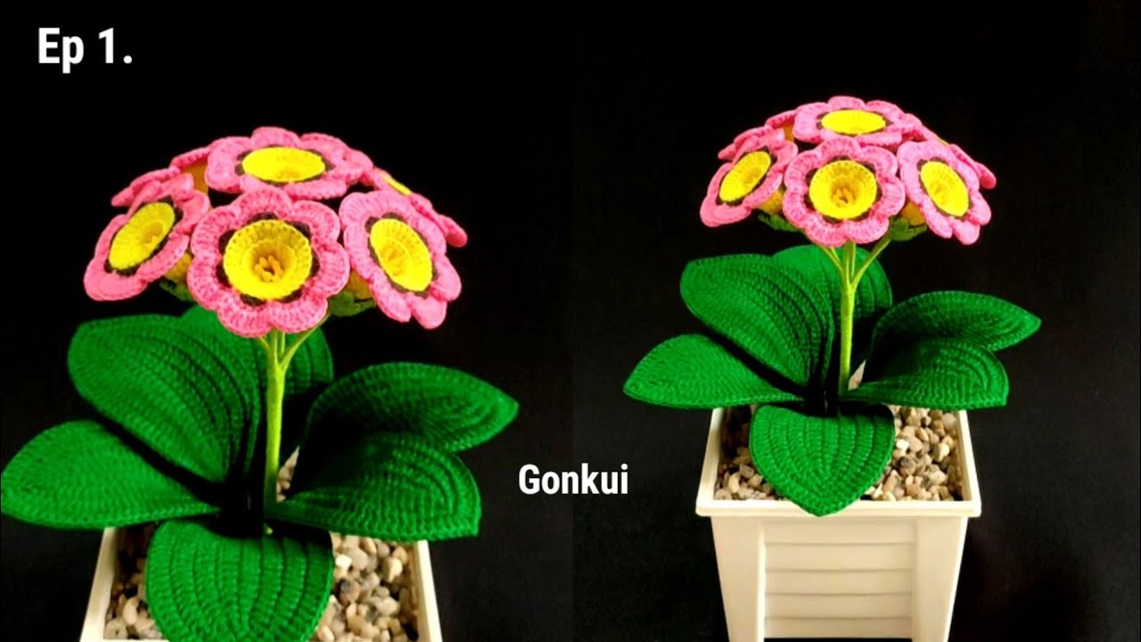 Crochet flower | Crochet Primula auricula flower Ep1. Petals #crochetflower #crochet #tutorial