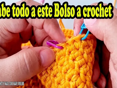 Facil y rapido "BOLSO A CROCHET" tutorial completo