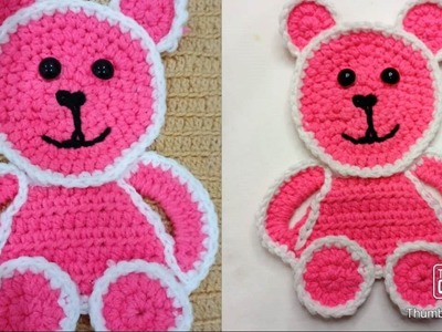 How to make Bear applique | Crochet Tutorial | Learn to Earn #Hook #क्रोशै #crochê #Handmade #Decor