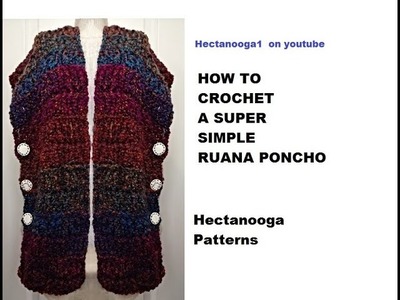 STELLAR CROCHET RUANA PONCHO, free crochet pattern, # 2821