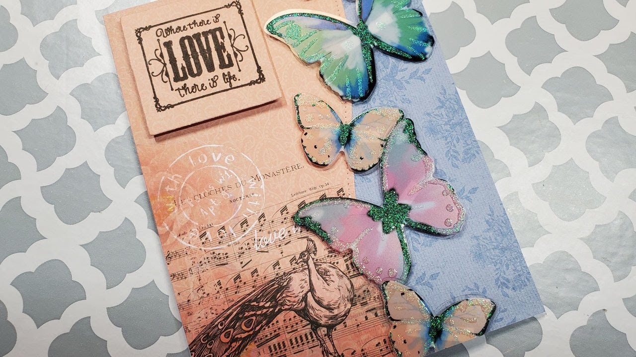 Cascading Butterflies Card