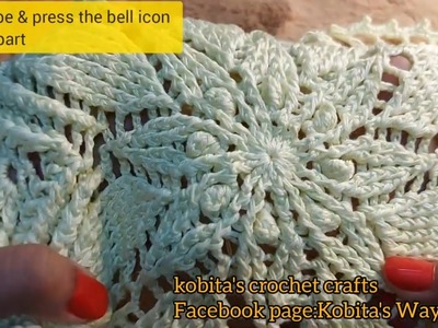 Crochet 3d Doily.Mandala.crosia 3d thalposh.woolen crafts.কুশিকাটার টেবিল ম্যাট.ডয়লি  part -1