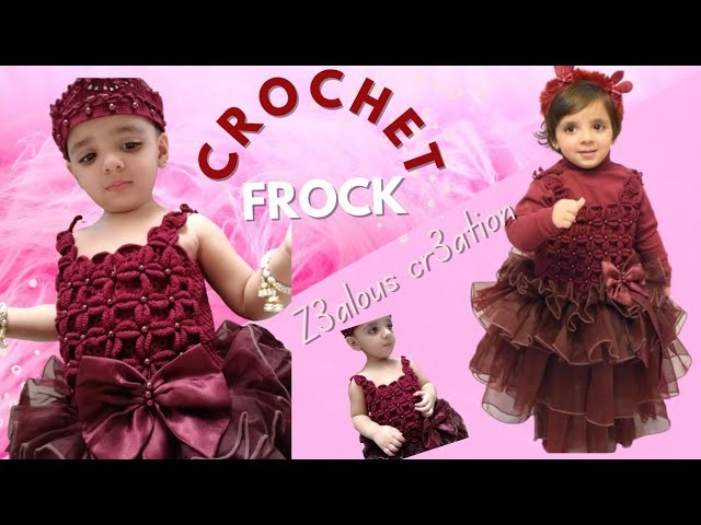 Crochet organza frock