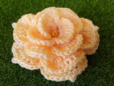 Fiore Camelia Uncinetto Tutorial ???????? Flor Camelia Crochet ???? Camellia Flower Crochet