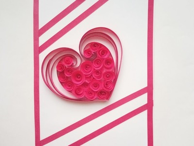 Quilling Valentine's Day Card    #quilling #quillingvalentinesdaycard #valentinesdaycard