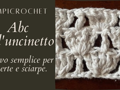 L'abc dell'uncinetto |Motivo semplice per coperte e sciarpe|PimpiCrochet|