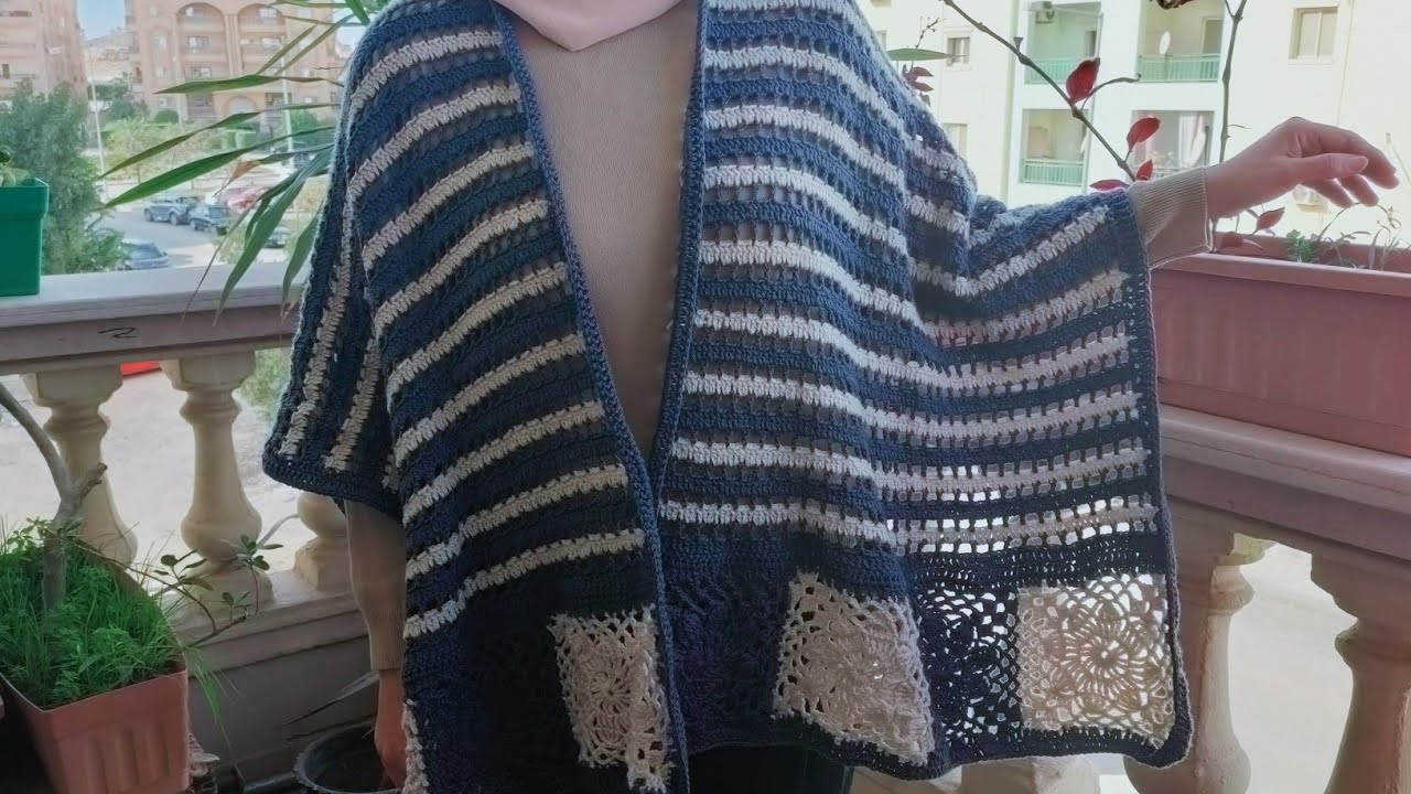 Spring shawl crochet شال كروشيه