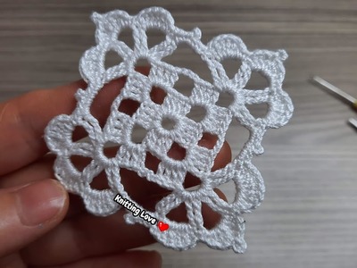 WONDERFUL Beautiful Flower Crochet PatternTunisia Knitting Free Tutorial for beginners Tığ işi 2022