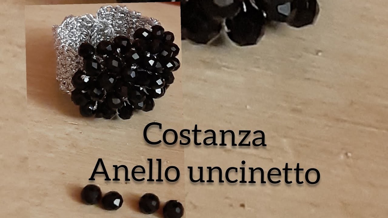 Anello uncinetto.Anello Costanza.bijoux tessile