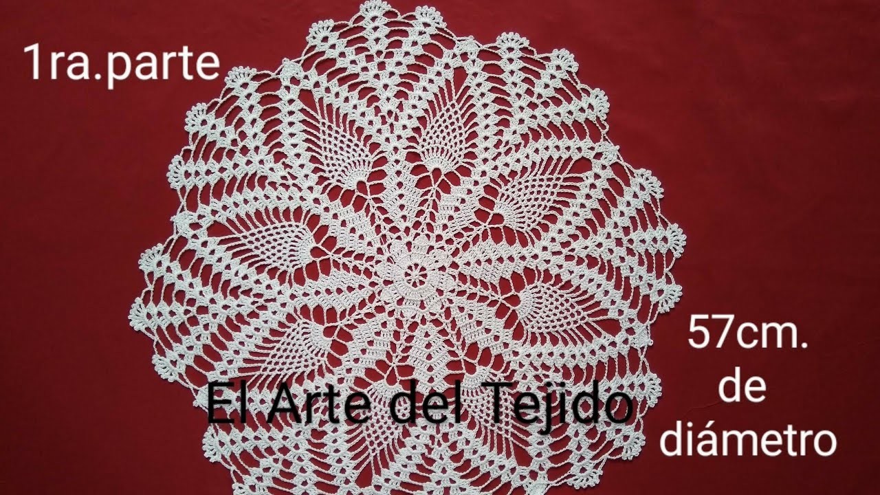Centro de mesa con piñas(1ra. parte.crochet tutorial