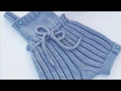 Free Hand Knitting Baby Romper Design.Amazing Romper Design