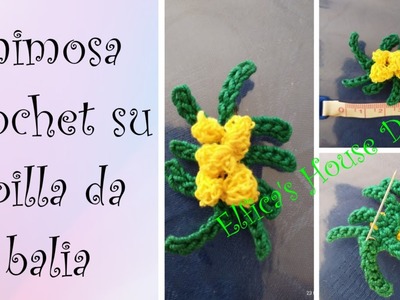 #uncinettofacile  #uncinetto #easy #crochet  Mimospilla #spilla #Mimosa #riciclocreativo #riciclo