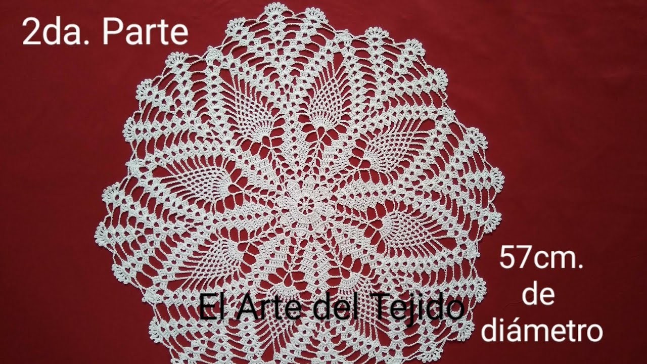 Centro de mesa con piñas(2da.parte. crochet tutorial
