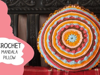 Crochet Round Mandala Pillow | Markedcrafters