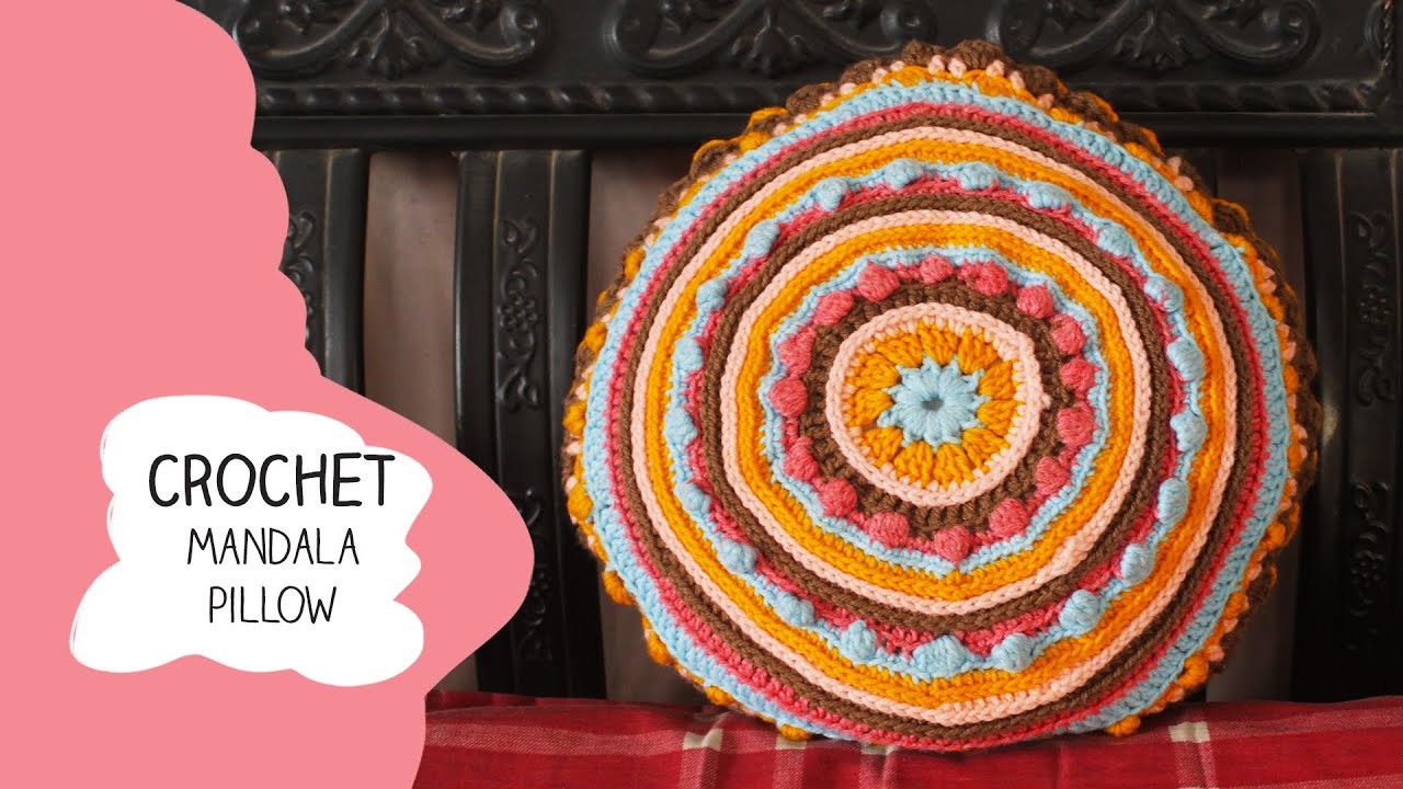 Crochet Round Mandala Pillow | Markedcrafters