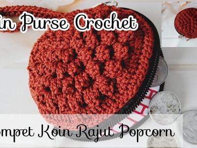 Dompet Koin Rajut Popcorn||Coin Purse Crochet