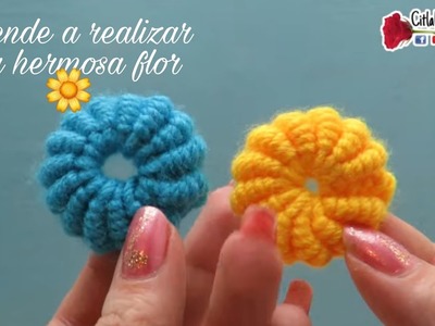Flor o centro a crochet