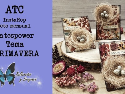 Tutorial ATC (Artist Trading Card) – PRIMAVERA (Spring) (InstaHop #atcspower)