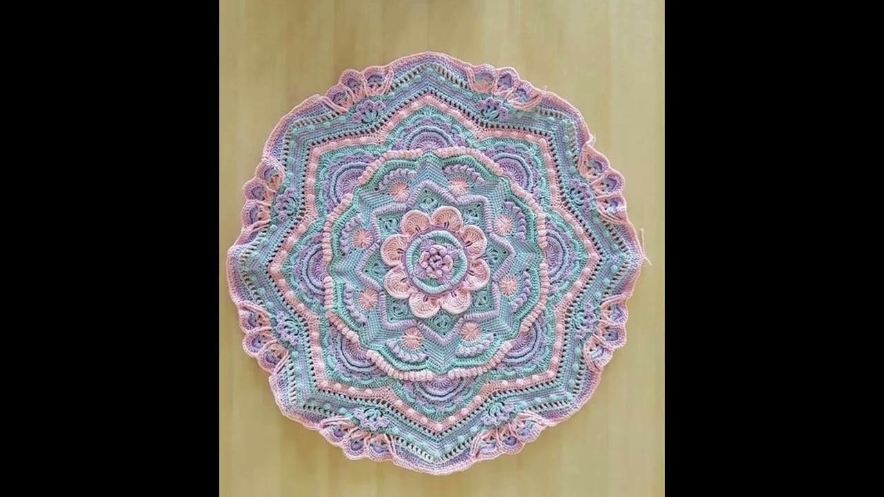 Crochet Afghan mandala design