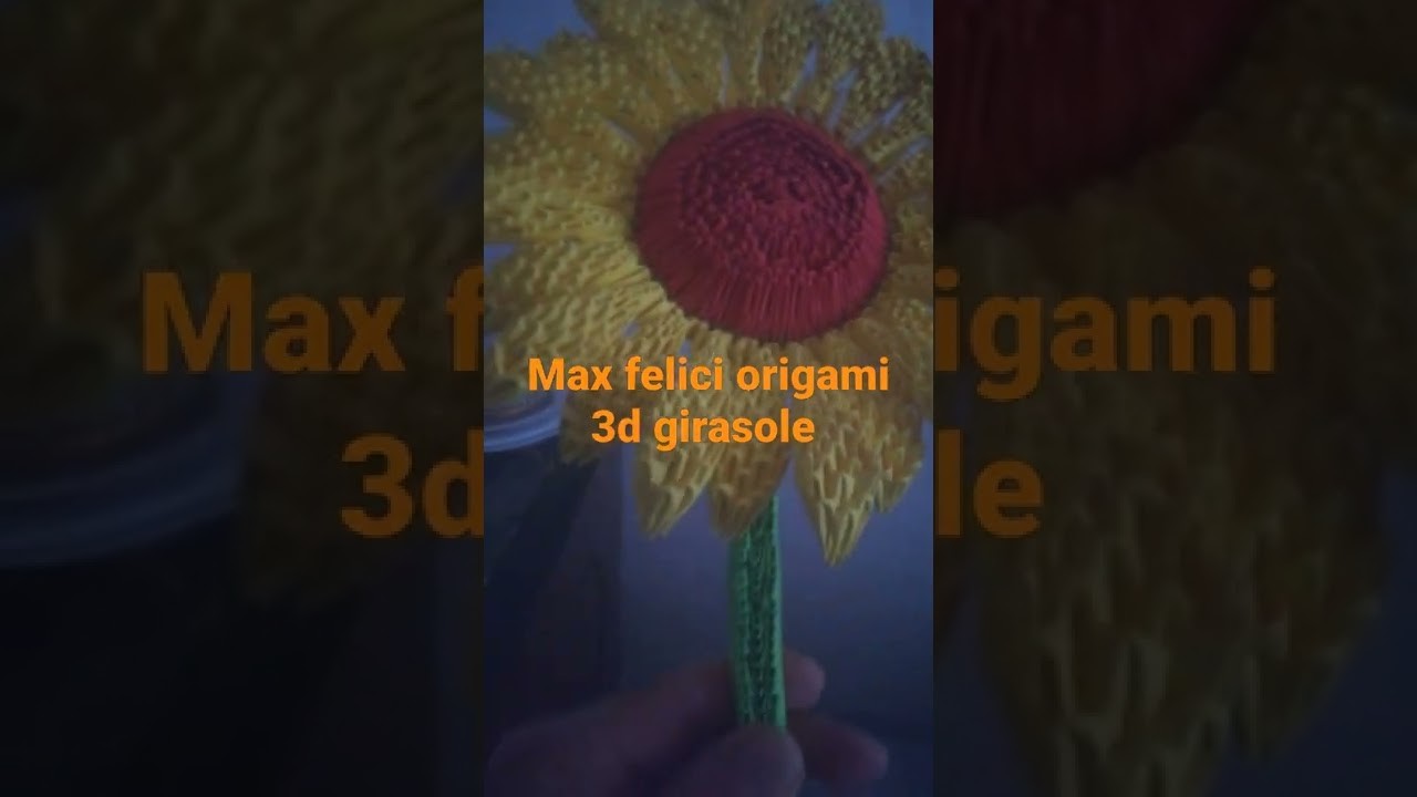Max felici origami 3d girasole