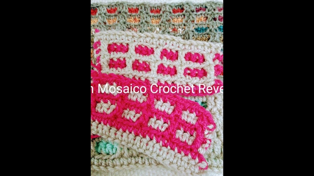 Patron de Mosaico Crochet Reversible (Tutorial )