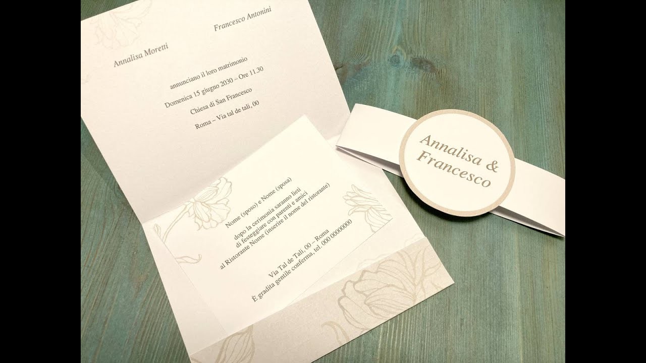 Partecipazione di matrimonio fai da te con file editabile - DIY wedding invitation