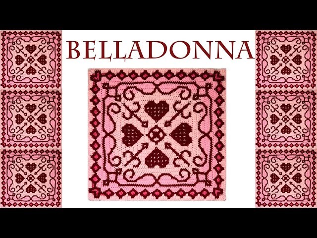 BELLADONNA, Valentine's Hearts Mosaic Crochet Blanket Tutorial