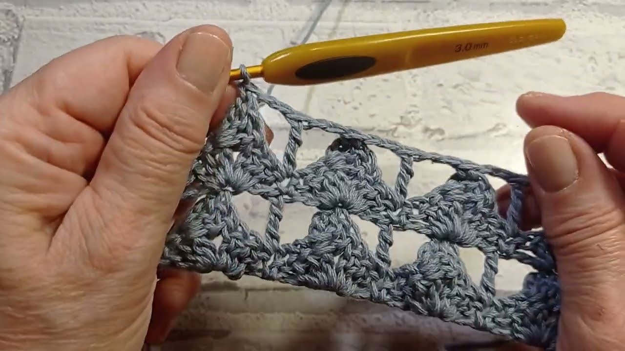 Punto crochet fantasía. Tutorial.