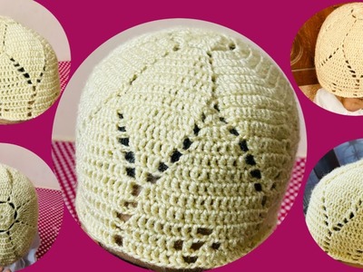 Ramadan special.                                              Crochet kufi cap.Muslim prayer cap