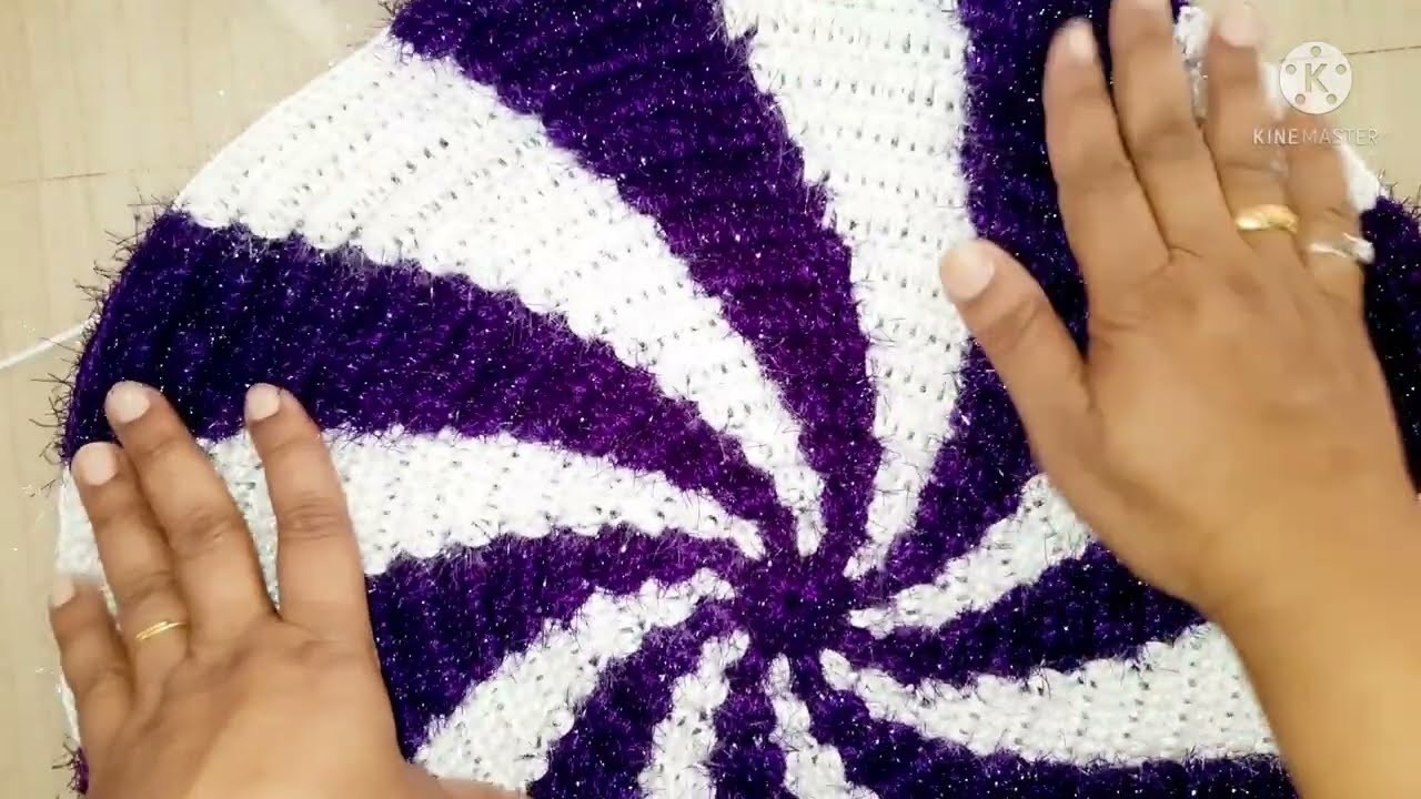 #Crochet rumal.Thalposh #चमकी लोकरीच्या रूमाल #Woollen rumal | Video 171