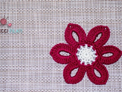 Uncinetto mattonella a forma di fiore