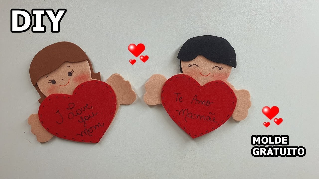 Diy Mothers Day - Dia Das Mães EVA - FACIL BARATO RAPIDO. Manualidades Facil Lembrancinha