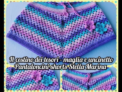 Uncinetto: pantaloncini short stile GRANNY BOHO STYLE "Stella marina" - moda ESTATE, trend, TRENDY!