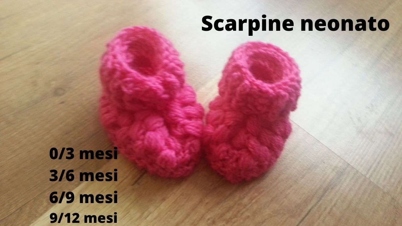 Scarpine neonato uncinetto passo passo tutorial , zapatitos crochet paso a paso ,